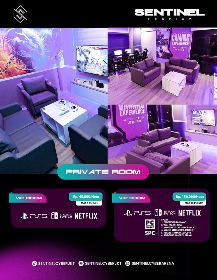 1. "Rasakan pengalaman gaming terbaik di Jakarta hanya di Warnet Sentinel Cyber Arena! 🖥️🔥 #Gaming #Jakarta #Warnet"
2. "Nikmati kecepatan internet super cepat dan performa komputer canggih di Sentinel Cyber Arena. 🌐💻 #Warnet #CyberArena #Jakarta"
3. "Tempat favorit para gamer di Jakarta - Warnet Sentinel Cyber Arena dengan fasilitas lengkap dan modern. 🎮🏆 #GamingCenter #Jakarta #SentinelCyberArena"
4. "Internet stabil dan komputer gaming berperforma tinggi? Hanya di Warnet Sentinel Cyber Arena! ⚡👾 #WarnetJakarta #GamingLife"
5. "Produktivitas dan hiburan tanpa batas di Warnet Sentinel Cyber Arena, Jakarta. Komputer canggih dan jaringan internet terbaik! 📡✨ #CyberArena #Warnet #Jakarta"
6. "Gaming seru dan nyaman di Warnet Sentinel Cyber Arena - datang dan buktikan sendiri! 🕹️💥 #SentinelCyberArena #GamingJakarta"
7. "Warnet terbaik di Jakarta dengan fasilitas unggulan untuk gamer dan pekerja - Sentinel Cyber Arena. 🚀🏅 #WarnetSentinel #CyberArena #Jakarta"